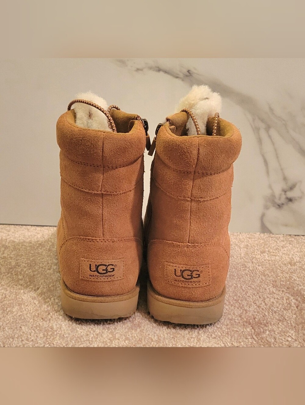 UGG Viki Suede Boots Chestnut Size 4 - Picture 5 of 10